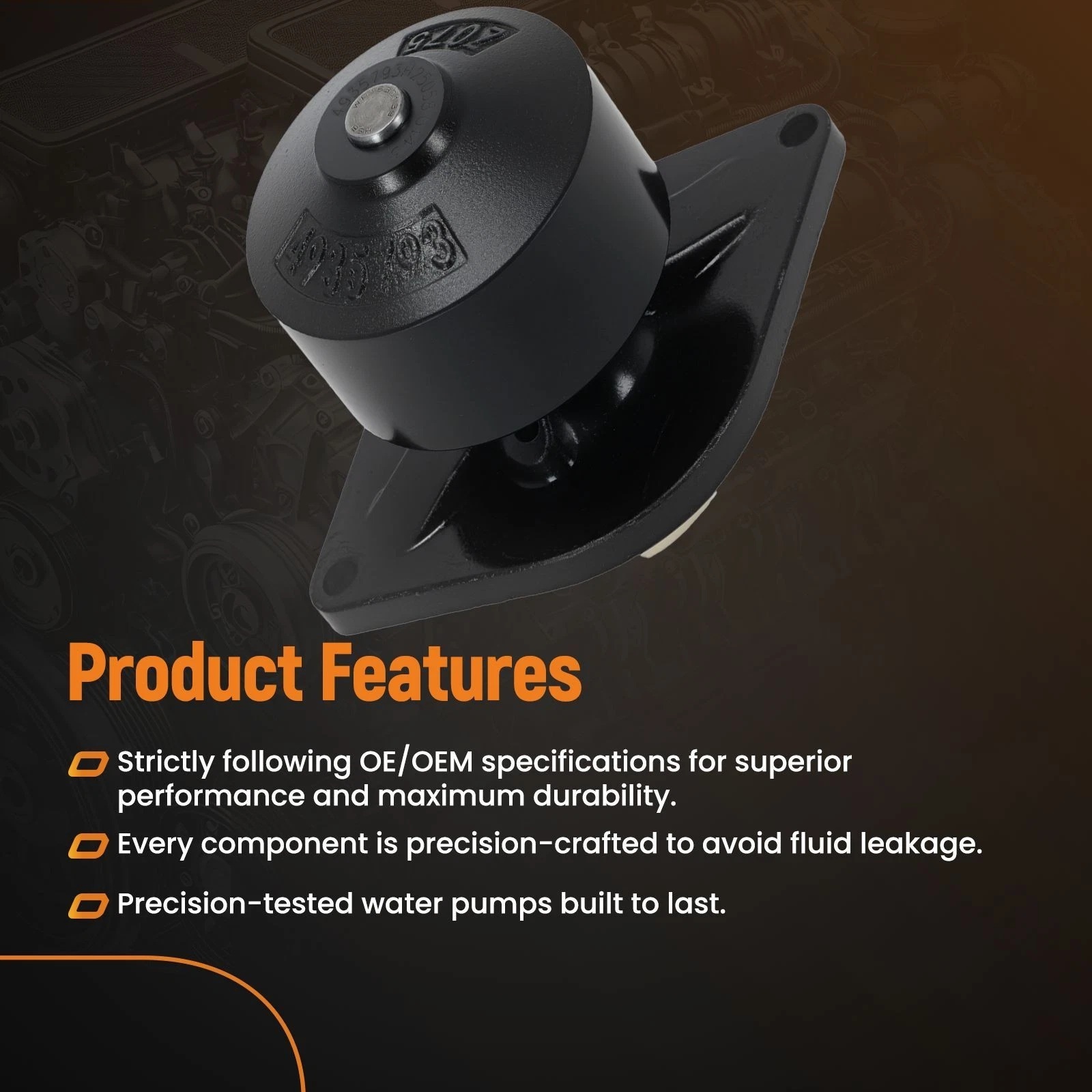 3960342 3913432 WATER PUMP KIT FOR CUMMINS 4BT5.9 6BT5.9 - Image 4